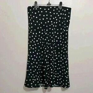 ❤️BNWT Carolina Belle Montreal polka dot midi Skirt size  8 in Black